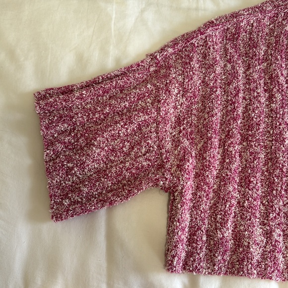 MOVING SALE 🚨Free People Good Day Cropped Pullover Sweater Slouchy Pink  SMALL - Picture 5 of 6